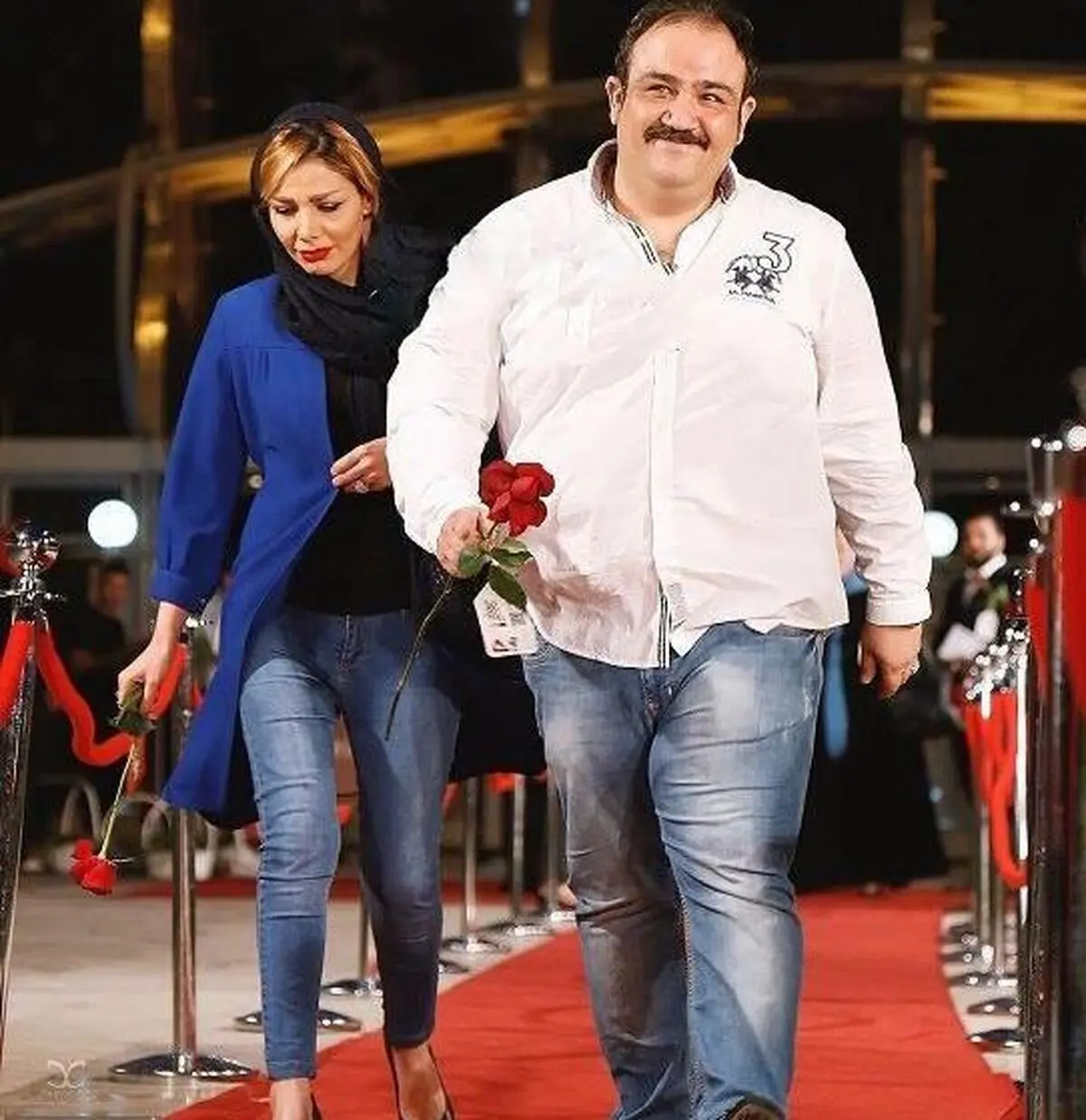 مهران غفوریان و همسرش