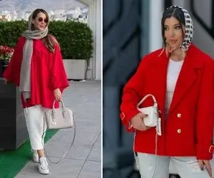 ست کردن تیپ و استایل با پالتو قرمز نازک پاییزه؛ انتخاب رنگ قرمز مناسب برای پوست و مو