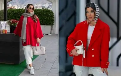 ست کردن تیپ و استایل با پالتو قرمز نازک پاییزه؛ انتخاب رنگ قرمز مناسب برای پوست و مو