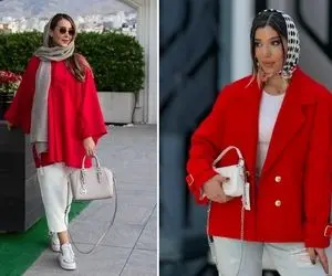 ست کردن تیپ و استایل با پالتو قرمز نازک پاییزه؛ انتخاب رنگ قرمز مناسب برای پوست و مو