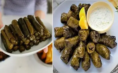 طرز تهیه دلمه برگ مو تبریزی / اینجوری درست کنید همه دستورش رو میخوان