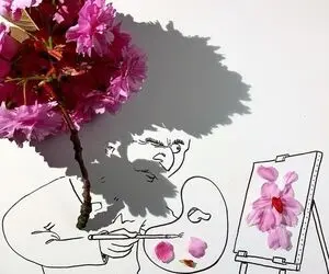 نقاشی های خلاقانه یک هنرمند با استفاده از سایه!