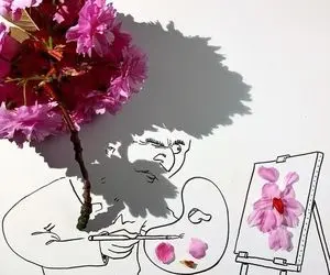 نقاشی های خلاقانه یک هنرمند با استفاده از سایه!