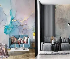 رازهای کاغذ دیواری برای پذیرایی‌ های کوچک/پذیرایی چوب کبریت رو به قصر شاهانه تبدیل کن