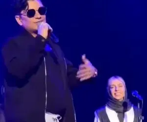 آواز احساسی؛ ابراهیم زاده واسه اولین بار تو کنسرت از خواهر خوش صداش خواست همراهیش کنه