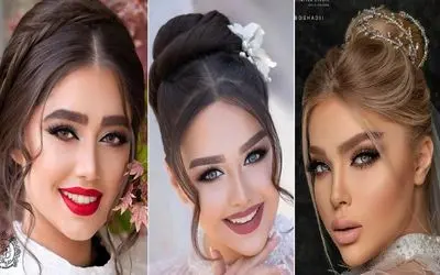 مدل جلو موی عروس با انواع لباس یا زیر شنل و روسری؛ انواع سبک دخترانه ظریف و خامه ای
