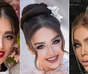 مدل جلو موی عروس با انواع لباس یا زیر شنل و روسری؛ انواع سبک دخترانه ظریف و خامه ای