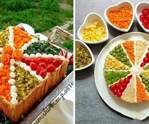 آموزش آشپزی؛ نمونه شیک و چشمنواز سالاد الویه مجلسی اما با روشی ساده حتی برای مبتدی ها