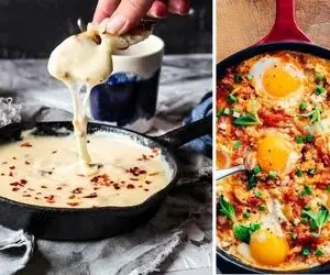 طرز تهیه دو صبحانه خوشمزه ترکی / املت ترکی و کویماک به روش اصیل