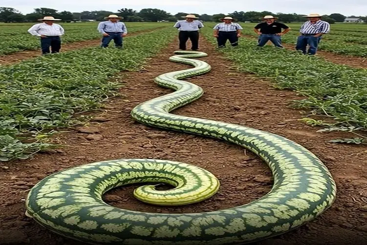 کشاورزی نوین؛ بذرهای هندونه زیر زمین بهم چسبیدن یه هندوانه طویل و پیچی تحویل دادن