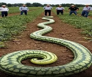 کشاورزی نوین؛ بذرهای هندونه زیر زمین بهم چسبیدن یه هندوانه طویل و پیچی تحویل دادن