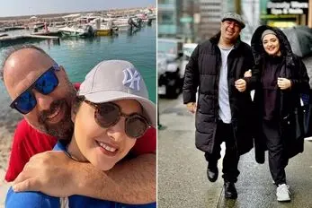 آغوش عاشقانه نرگس محمدی و علی اوجی جلوی دوربین‌ ها؛ تغییر چهره‌شان بعد از لاغری