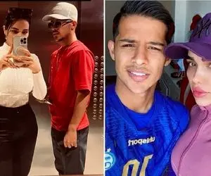 سِلفی لاکچری "مهدی قائدی و همسرش" در آسانسور؛ خانم بسیااار شیک و ساعت شنی!