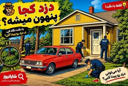 بازی فکری؛ دزدی که از دست پلیس فرار کرده رو پیدا کن!