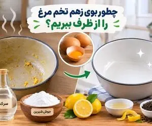 چجوری بوی زهم تخم مرغ از ظرف بره؟ حذف شوینده شیمیایی و طراوت ظروف با مواد خانگی