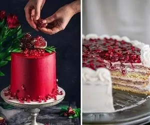 طرز تهیه کیک انار / بهترین گزینه برای پذیرایی از مهمون های جشن یلدا