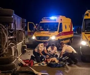 آخرین وضعیت مصدومان حادثه واژگونی اتوبوس