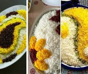 ایده های خلاقانه؛ چند مدل تزئین برنج با زرشک و زعفران