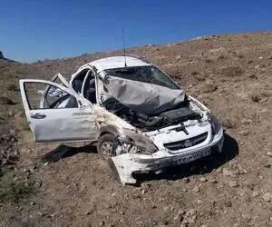 سقوط خودروی کوییک به دره در انتهای اتوبان خرازی