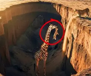 حیات وحش مصنوعی؛ شیر برا نجات جون توله دست و پا چلفتی زرافه دراز ناز آورد کمک