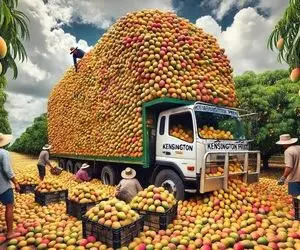 کشاورزی نوین؛ یه باغ درخت انبه رو تو 30 ثانیه با یه چیزی شبیه فرفره غول هرس کردن 