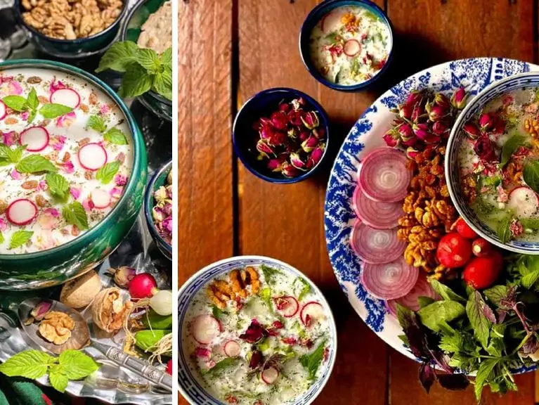 آموزش آشپزی؛ طرز تهیه آبدوغ خیار به روش سنتی + ایده های خلاقانه برای تزئین