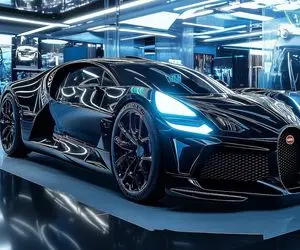 ماشین لوکس؛ به روزترین بوگاتی جهان با موتور توربو از سنگ مرمر غنی شده ساخته شده