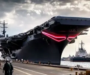 جنگ افزار معاند؛ جدیدترین و پیشرفته ترین ناو هواپیمابر آمریکا آماده نبرد است!
