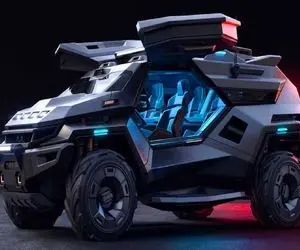 ماشین لوکس؛ بزرگترین کوپه جنگنده ضد گلوله با چرخ آجدار و تفنگ دو لول از چدن ساخته شده