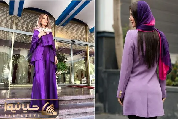 استایل با مانتو بنفش