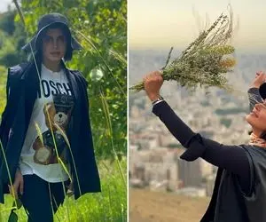 خوش گذرونی "الناز شاکردوست" با رفقای باحالش تو کوه؛ خانم خانوما عجب ماشین غووولی داره!