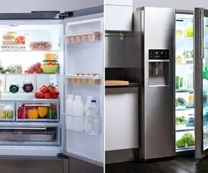ارزان ترین یخچال های با کیفیت / این یخچال پهلو به پهلو نیازی به مبلغ فضایی نداره