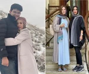 شقایق دهقان با استایل کژوالش چه عشششقِ این لوکیشنه؛ گیسای پسرش یه کامیون سیم تلفنه!