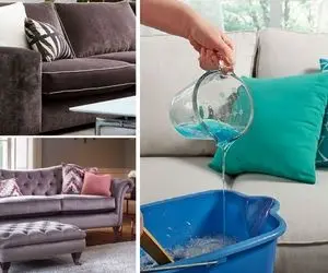 روش ساده تمیز کردن مبلمان / مبل پارچه‌ای، چرم و مخملی اینجوری لکه و کدریش محو میشه