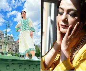 ژست ناز و پرغرور "مارال فرجاد" کنار مرد جذاب زندگیش؛ خانوم خودش روکُپ مایکل جکسون کرد!