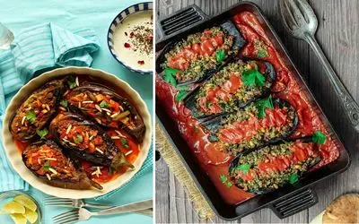 طرز تهیه بادمجان شکم پر تبریزی / قارنی یاریخ رو اینجوری درست کنید عالی میشه