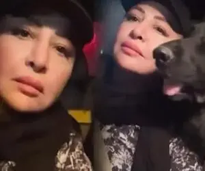 آواز احساسی؛ مه لقا باقری تولد 45 سالگیو تو ماشین با سگ غولپیکرش جشن گرفت