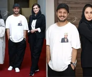 استایل هیپ هاپ جواد عزتی در کنار رعنا آزادی ور؛ مراسم اکران زخم کاری در پردیس چارسو