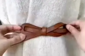 مدل های بستن کمربند زنانه؛ رو بافت یا پالتو کمریتو اینجوری ببندی شل نمیشه شیکم هست