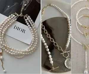 مدل گردنبند مرواریدی لوکس  و شیک؛ ظرافتی فوق العاده درخشان که هر چشمی رو خیره میکنه