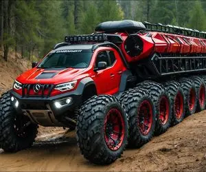 ماشین لوکس؛ بزرگترین آفرود ضدگلوله جهان با چرخ آجدار از چدن  و چرم تمساح ساخته شده