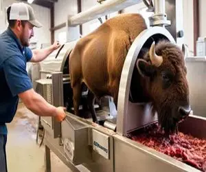 فرآوری بوفالو؛ در مزارع بوفالو چه میشود؟ صحنه های تکان دهنده از کارخانه های گوشت!