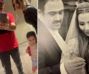 دُخی مهران غفوریان قد کشیده کپ خودش شد ولی جوندار؛ با خانومش رفتن آبشار عین سیاهچالس!