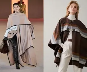 چطور استایل با پانچو داشته باشیم؟ فشن شوهای آمریکا رو به آتیش کشیده این لباس پاییزی