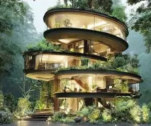 معماری خلاقانه؛ تو اعماق جنگل درخت یافتن 1000ساله روش خونه سوبلکس زدن پله اش تنه درخت