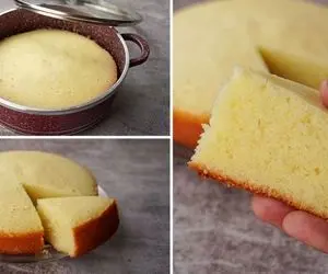 آشپزی خلاقانه؛ فر نداری با این روش که میگم تو قابلمه کیک بپز فقط لیوانو حتما بذار