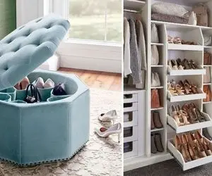 یه خانوم با سلیقه اینجوری کیف و کفشش رو تو کمد میچینه / هرکی ببینه میگه به به بانو