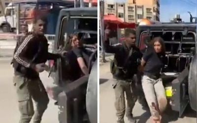 (ویدئو) سرباز زن اسرائیلی در اسارت مردان مسلح فلسطینی
