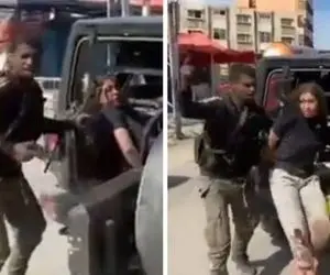 (ویدئو) سرباز زن اسرائیلی در اسارت مردان مسلح فلسطینی