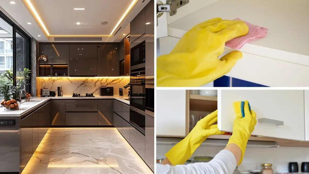 Cleaning-high-glass-cabinets